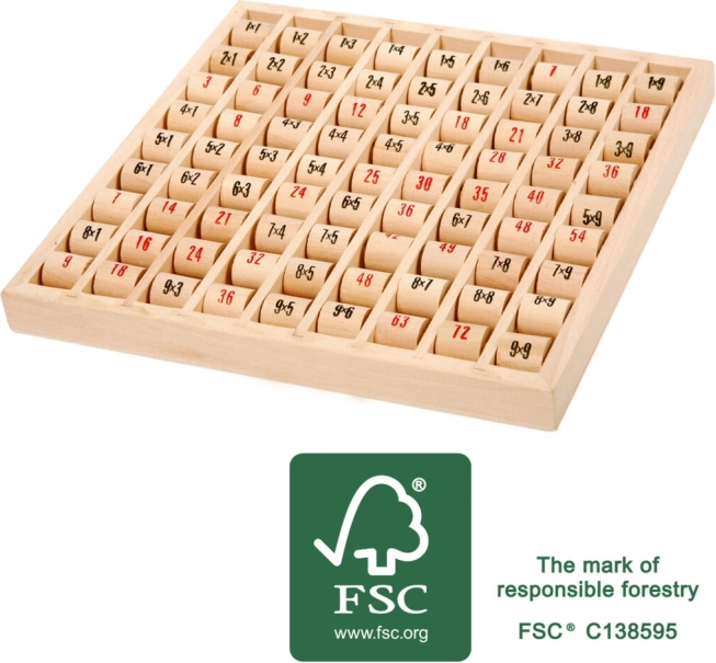 Small Foot tablica množenja s valjcima od FSC drva