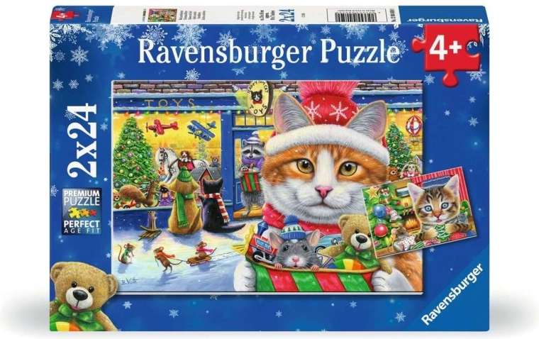 Ravensburger slagalica Božićni mačići 2×24 dijelova