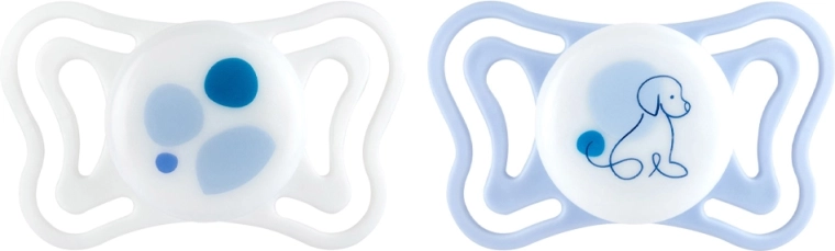 Chicco PhysioForma light silicone orthodontic pacifier, blue, 2–6 months, 2 pcs
