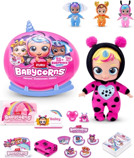 ZURU Rainbocorns Babycorns serija 1 beba s dodacima (15+ iznenađenja) - 1 komad