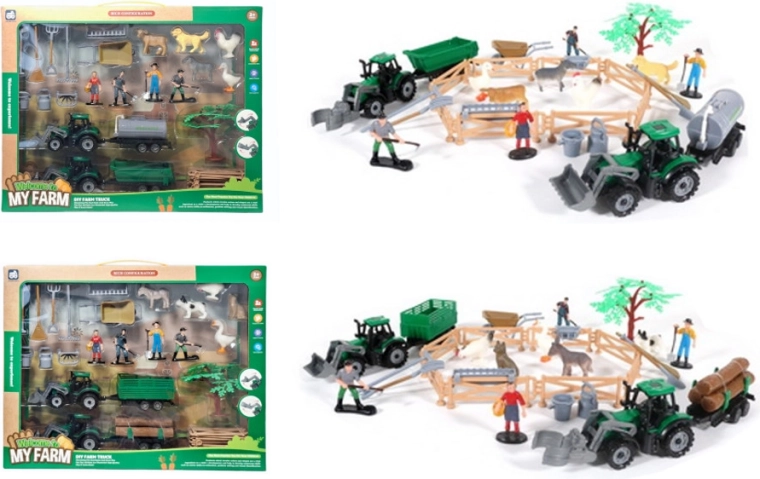 Farmerski set: traktor s prikolicom i dodacima