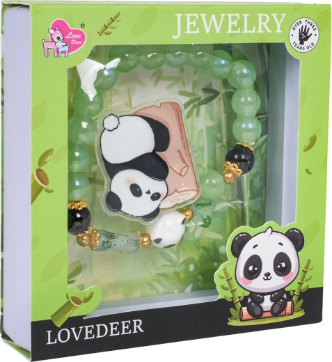 Dječji set nakita Panda zeleni