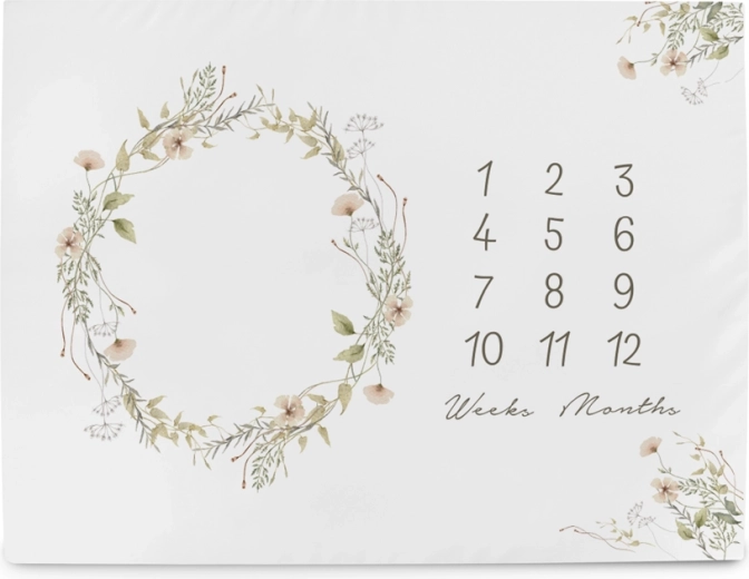 Ceba Baby milestonska foto podloga basic summer flowers 92 × 72 cm
