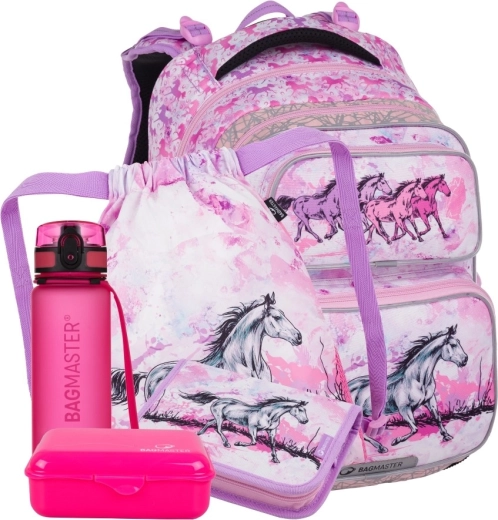 Bagmaster girls' school set for first graders with a horse motif
