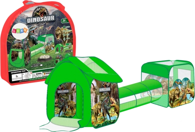 Dječje igralište 3u1 – šator s tunelom i suhim bazenom s motivom dinosaura