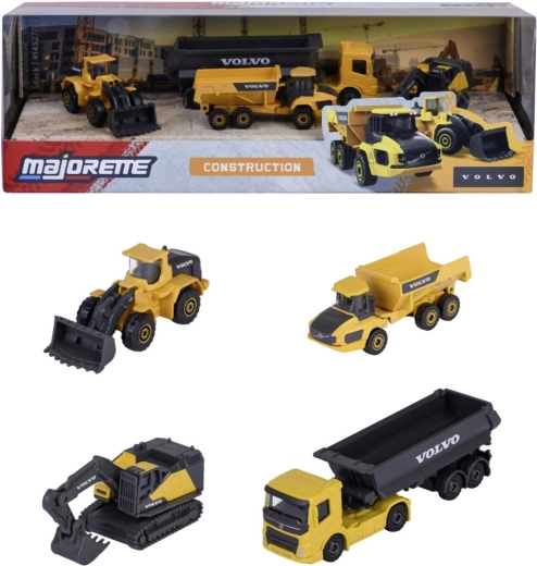 Majorette Volvo edition construction vehicle gift set - 4 pcs