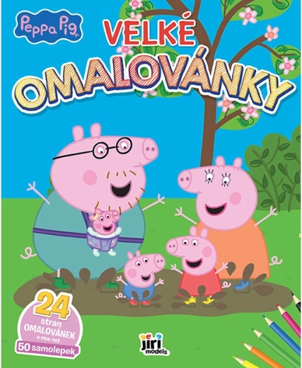 Velike bojanke Pepa Praščić sa samoljepljivim naljepnicama