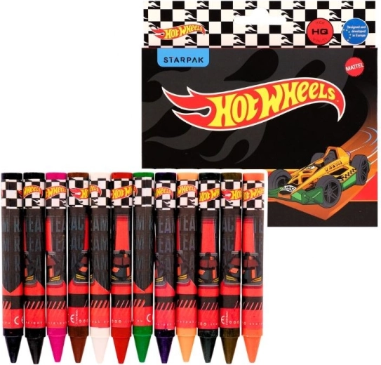 Jumbo voštane bojice Hot Wheels 12 boja - 1 komad