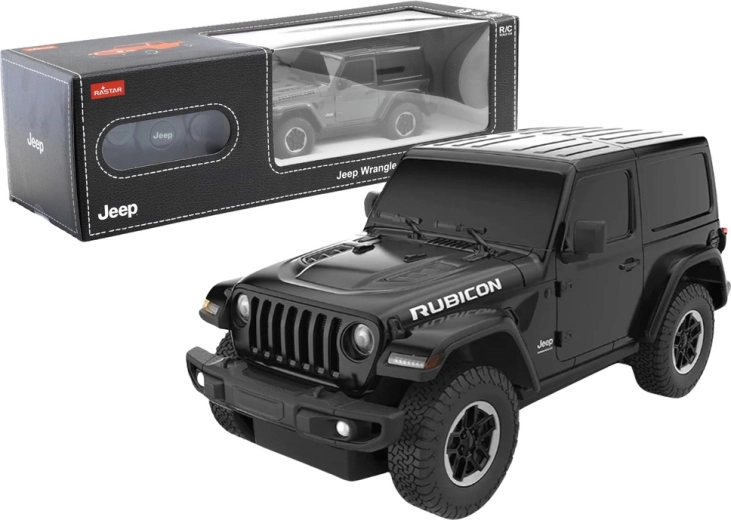 R/C auto 1:24 Jeep Wrangler JL Rubicon crni