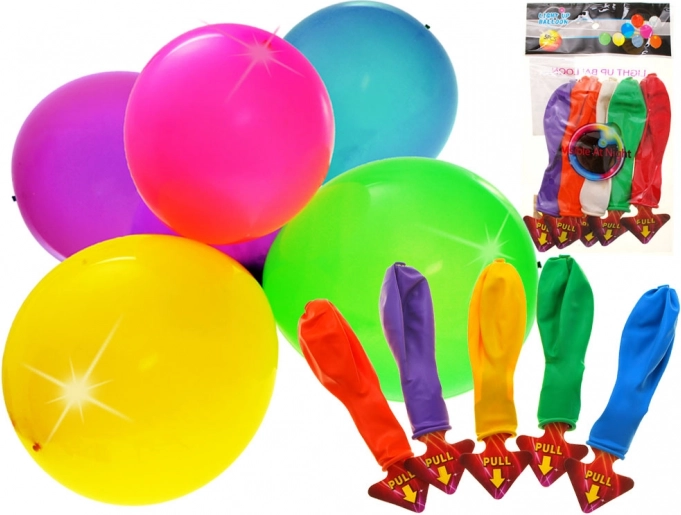 Set šarenih svjetlećih LED balona 5 kom 30 cm – efektna dekoracija
