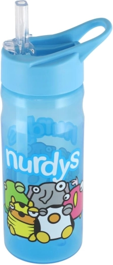 Flip-top drinking spout with straw