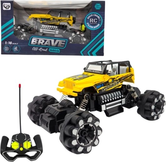 Remote-controlled off-road car Brave yellow - 1 piece