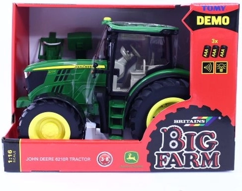 Tomy Britains Big Farm traktor John Deere 6210R sa svjetlima i zvukovima (1:16)