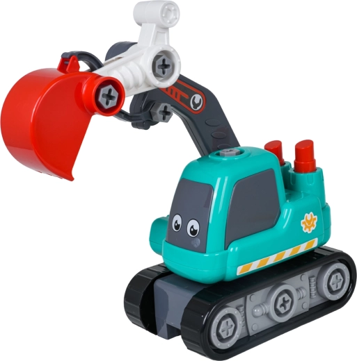 Movable arm and bucket for construction-site play