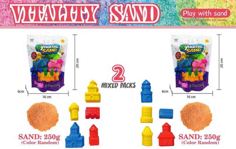 Kinetic sand 250 g red – castle with molds