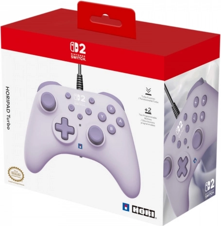 Žičani kontroler HORIPAD Turbo za Nintendo Switch u boji Lavender