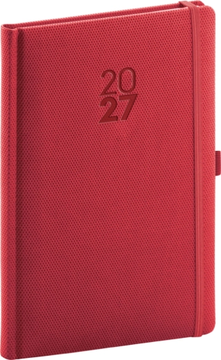 Notique tjedni planer Diamante 2027 crveni 15 × 21 cm