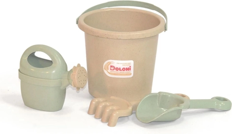 Doloni ECO Line set za pijesak s kantom za zalijevanje zeleno-bež