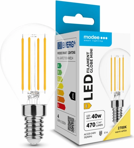 Modee LED žarulja Filament Globe Mini G45 4 W E14, 470 lm, toplo bijela