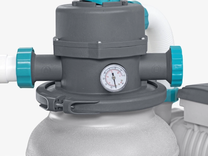 6-way valve and pressure monitoring