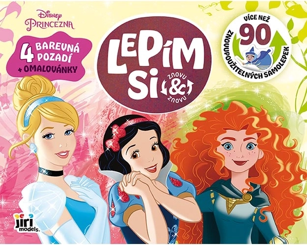 Disney princeze – višekratno upotrebljive statične naljepnice i bojanke