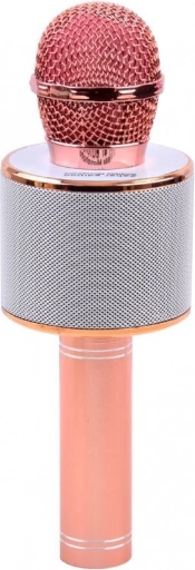 Bluetooth bežični karaoke mikrofon s ugrađenim zvučnikom – Svijetloružičasta