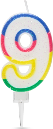 Number 9 Birthday Cake Candle