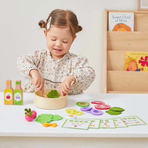 Double-sided recipe cards for play by example