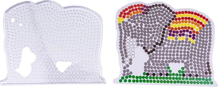 Elephant template and pegboard for precise placement
