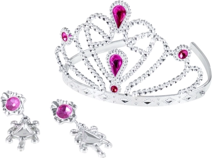 Vjenčić za princezu s naušnicama ružičasta
