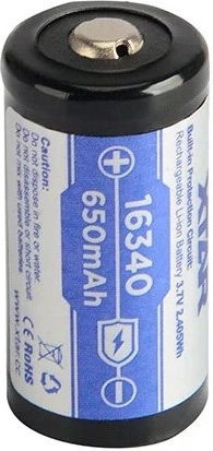 Format 16340 / R-CR123 i kapacitet 650 mAh