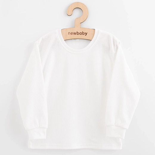Dječja pamučna majica dugih rukava New Baby Kindergarten bijela