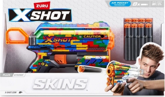 Pjenasti blaster X-Shot Skins Flux Striper (8 strelica)