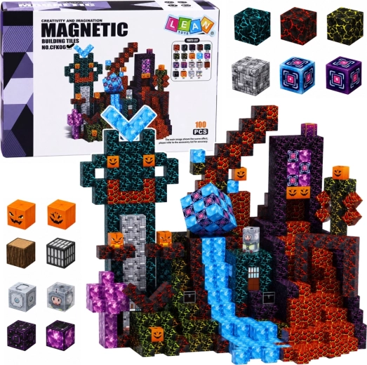 Magnetske kocke pixel 3D Tamni svijet 100 dijelova STEM