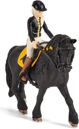Tori and the Friesian mare Princess