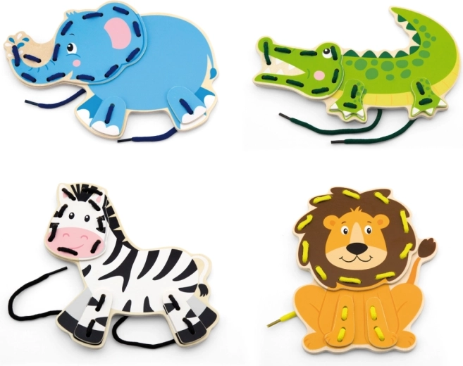4 zoo animals in one pack