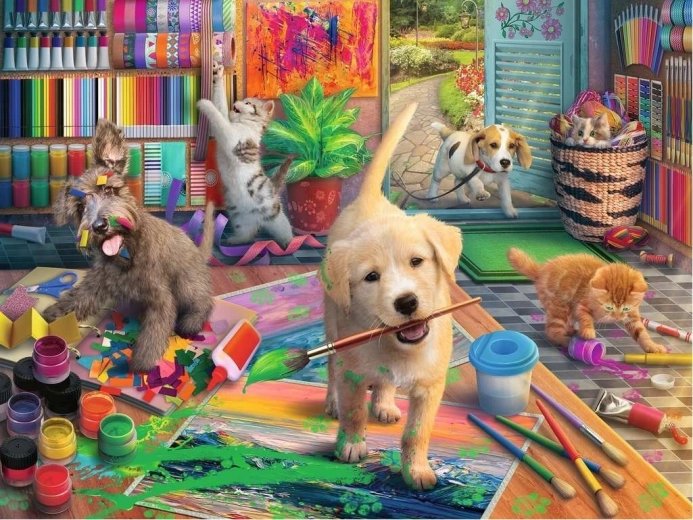 Ravensburger slagalica Sweet Artists – Cute crafters 750 dijelova