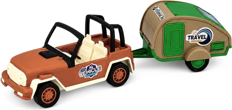 Realističan set za putovanja: auto + karavan