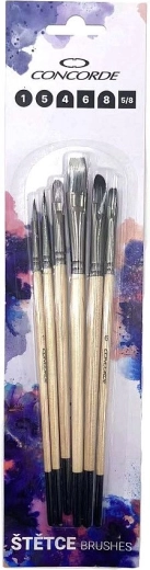 CONCORDE Nylon Brush Set, 6 pcs