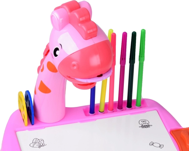Practical drawing surface with space for markers