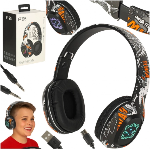 Bežične gaming slušalice Bluetooth crna