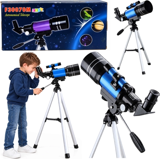 Children's astronomical refractor telescope 70 mm with tripod and 150× magnification