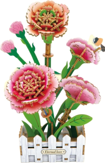 3D wooden building kit carnation 19.5 cm