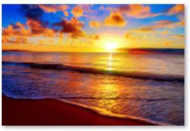 Diamond mosaic (diamond painting) sunset on the beach 40 × 30 cm