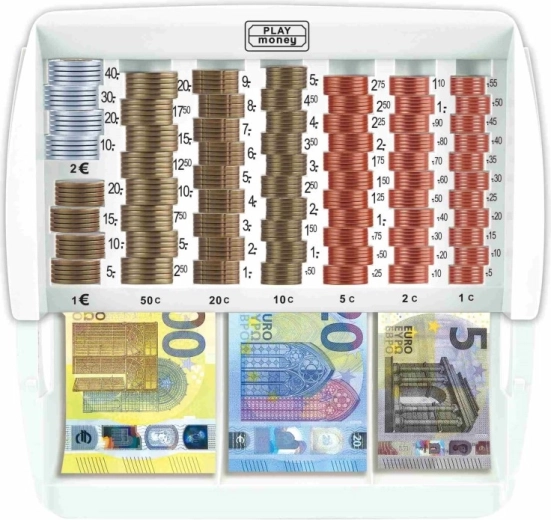 Clearly sorted euro coins