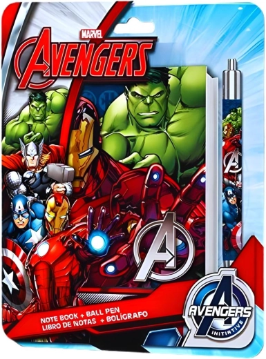 Set bilježnica i kemijska olovka Avengers