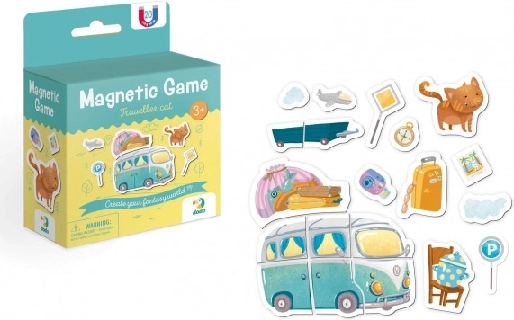 magnetička igra mačka na putovanju – kreativni magneti za djecu