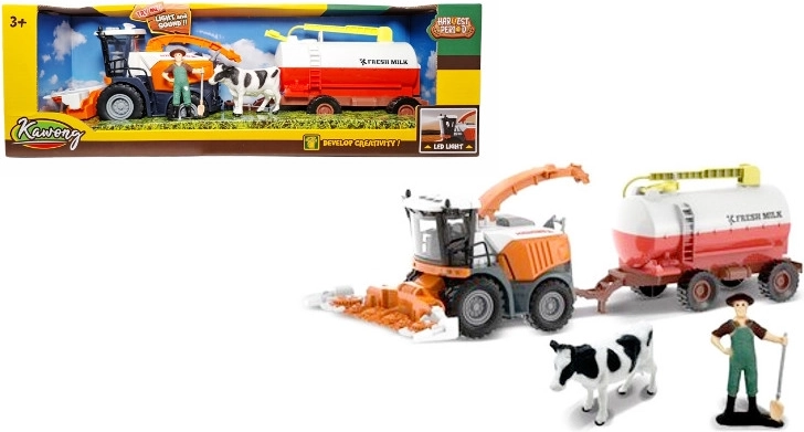 Farmerski set – kombajn s LED svjetlima, zvukovima i priborom - 1 komad