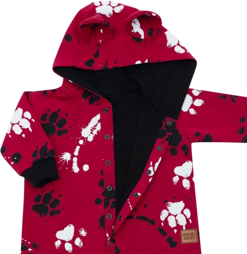 Kapuljača s ušima i razigrani tisk šapica