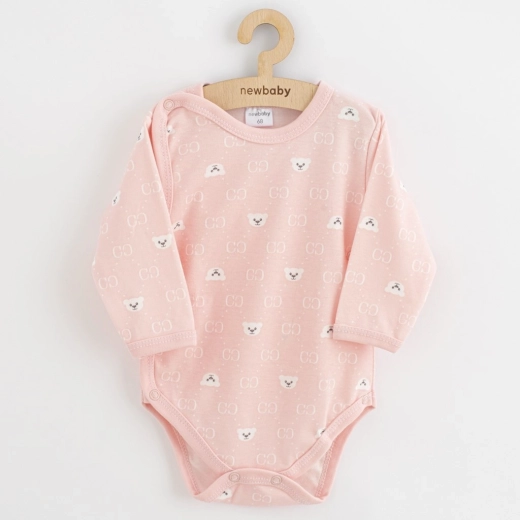 Bodi za bebe s potpunim otkopčavanjem New Baby Classic II medo bijela